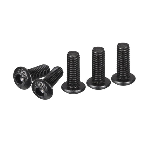 M3-0.5x8mm Button Head Socket Cap Screws, 50Pack Carbon Steel Black Oxide Hex Drive Full Thread Fasteners