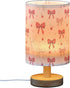 Bulb ALAZA Bow Cherry Lovely Decor Bedside Table Lamp with USB Port for Bedroom Nightstand Office Desk LED Included