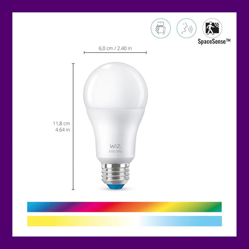 100W A19 Bulbs E26 Bulb WiZ Connected LED Smart Light Color - Connects to Your Wi-Fi - Smart - Control with Voice