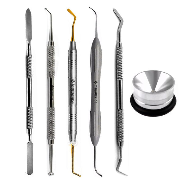 Dental Composite Resin Filling Set - Spatula & Plugger, Ball Burnisher, Condensa