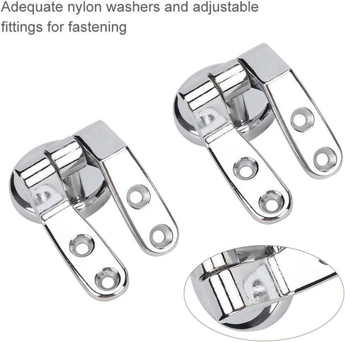 Toilet Seats Hinges, Zinc Alloy Hinge for Toilet Lid Universal Toilet Top Cover Lid Seat Fixings with Screws