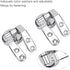 Toilet Seats Hinges, Zinc Alloy Hinge for Toilet Lid Universal Toilet Top Cover Lid Seat Fixings with Screws