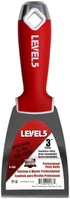 LEVEL5 3" Soft-Grip Stainless Steel Drywall Joint Knife, Pro-Grade Finishing Hand Tool