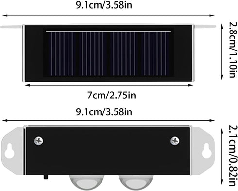 3pcs 2LED Solar Wall Lights Outdoor Waterproof Solar Outdoor Lights Dusk to Dawn Solar Porch Lights Outdoor Spot Lens