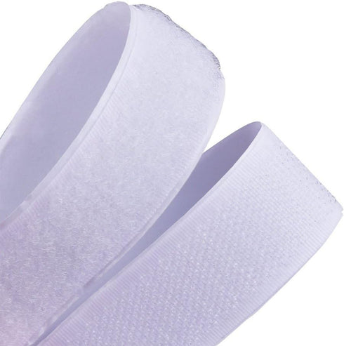 LLPT Hook and Loop Tape, White 1 Inch x 23 Feet Heavy Duty Adhesive Strip for Indoor and Outdoor