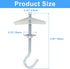 Hordion 4 Packs Heavy Duty Plasterboard Ceiling Hooks, Spring Toggle Wing Bolts Hanger for Hanging Plants