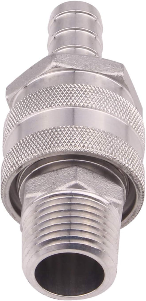 DERNORD Stainless Steel Quick Disconnect Set - Beer Brewing Connector Kit, Pack of 2