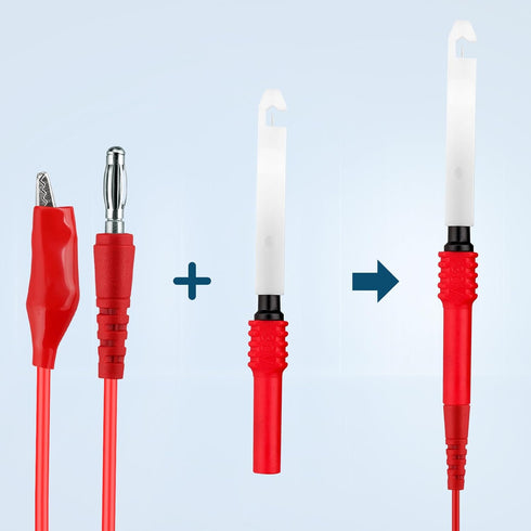 35PCS Set Box,5 Clips,5 Back Probe Kit Automotive Test Leads with Storage Large Alligator Wire Piercing Probes,Flexible