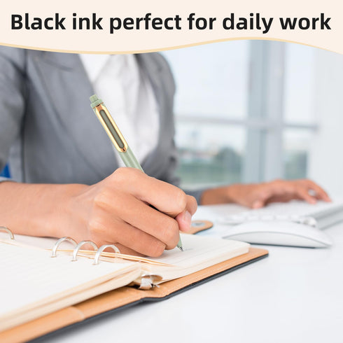 Gel Pens, 10 Pcs, 0.5mm Fine Point, Black Ink, Smooth Writing, No Bleed for Note Taking, Journaling, Office Supplies