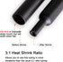 3/4 inch Dual Wall Adhesive Heat Shrink Tubing, Large Glue Lined Marine Cable Sleeve Tube, Black (4 Feet)