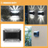 2pcs Toyvian Solar Wall Lights Outdoor Solar Sconce Lights Waterproof White Powered Garden Decorative Lamps for Porch