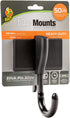 Duck Brand EasyMounts Garage Hook Heavy Duty Hanging - Garage Storage for Ladder, Garden Tools, Extension Cord & Equipment - Wall Mount, Large Utility Hanger Hook - Holds Up to 50 lbs, Black, 1-Pack by Duck