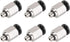 uxcell Straight Pneumatic Push To Quick Connect Fittings M5 Male x 4mm Tube OD, Silver Tone, 6pcs