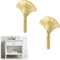 MOROBOR Ginkgo Leaf Shape Knob Handles, 2pcs Golden Creative Pull Hardware Furniture