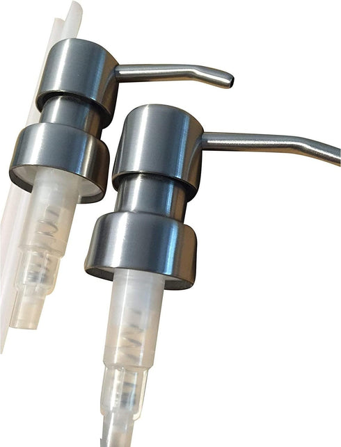 Stainless Soap Dispenser Pumps - 2pk Replacement for Bottles or Mason Jars