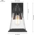 44697 1-Light Bulb Globe Electric Merle Outdoor Wall Sconce, Bronze, Clear Glass Shade, Brown, Not Included