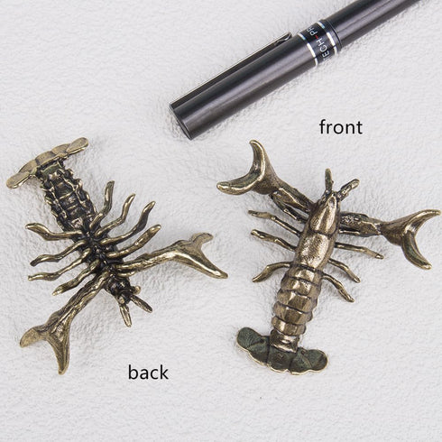ZORZA 1Pcs Weightlifting Lobster Desk Pen Stand Creative Lobster Pen Holder Vintage Crayfish Figurines Fun Shrimp Desk