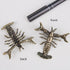 ZORZA 1Pcs Weightlifting Lobster Desk Pen Stand Creative Lobster Pen Holder Vintage Crayfish Figurines Fun Shrimp Desk