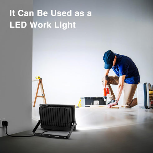 40W Outdoor,4000lm 6500K IP66 2 Pack Onforu Flood Lights Bright LED Work Light with Plug, Daylight White LED Flood