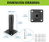 Masendelk 4 Inch 100mm, 4pcs Black Furniture Legs / Modern Sofa Legs Cabinet Replacement Legs, Heavy Duty Metal Legs