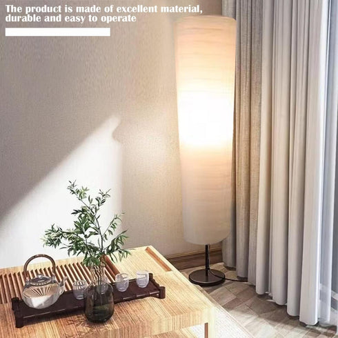 FERCAISH Bulb Paper Floor Lamp Shade, Foldable and Minimalist Style Rice Paper Lamps Classic Modern Paper Floor Light