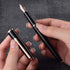 HongDian 920 Black Metal Fountain Pen, Rose Gold Plated Extra Fine Nib, Classic Writing Pen with Ink Converter