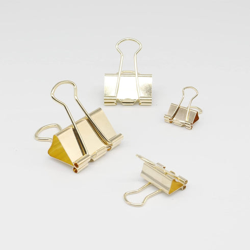 Binder Clip, Paper Binder Clips Assorted Sizes, 84 Pack (Gold) for Office School