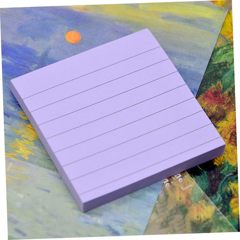 STOBOK 4 Pcs Lined Pad Small Divider Sticking Memo Paper, Sticky Kraft Tags, Bookmarks, Sticky Yellow Tabs