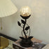 Bulb NEEDOMO Led Table Lamp Bedside Nightstand Lamps, Crackle Glass Ball Led with Bronze Metal Leaf Desk Lamp,Vintage