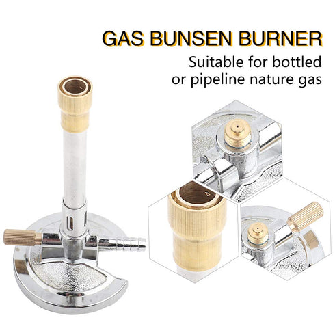 1Pcs Micro Single Tube Bunsen Burner Gas Light, Flame Stabilizer and Gas Regulator for Liquid Lab Heating Equipment