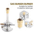 1Pcs Micro Single Tube Bunsen Burner Gas Light, Flame Stabilizer and Gas Regulator for Liquid Lab Heating Equipment