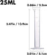 Measuring Cylinder Set, 4 Sizes Graduated Polypropylene Lab Test Tubes for Laboratory & Science Experiments