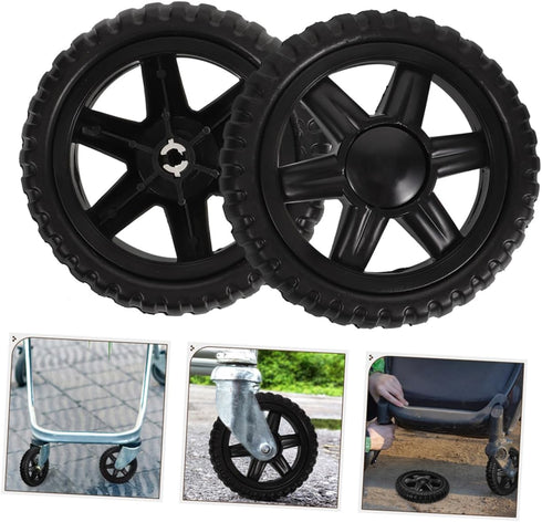 4pcs ULTECHNOVO Rolling Replacement Wheels for Shopping Cart Heavy Duty Easy to Install