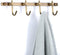 WINCASE Brass Towel Hook Rack - Brushed Brass Wall Hook Rack with 4 Hooks, Antique Brass Rustic Wall Mounted
