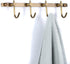WINCASE Brass Towel Hook Rack - Brushed Brass Wall Hook Rack with 4 Hooks, Antique Brass Rustic Wall Mounted