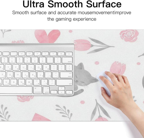 Generic 35. 4" 16. 5" Cute Cats Desk Mat Multifunctional Laptop Pad, Waterproof Dual Sided Desk Mat Heat-Resistant Pads