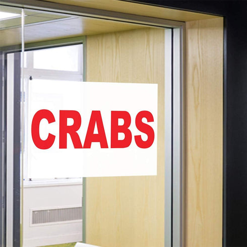 Fastasticdeals 36x24Inches Decal Stickers Multiple Sizes Crabs Red Food Bar Restaurant Truck Industrial Vinyl Safety
