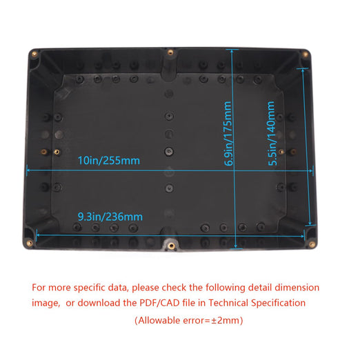 Zulkit Junction Box ABS Plastic Dustproof Waterproof IP65 Electrical Project Enclosure with Fixed Ear