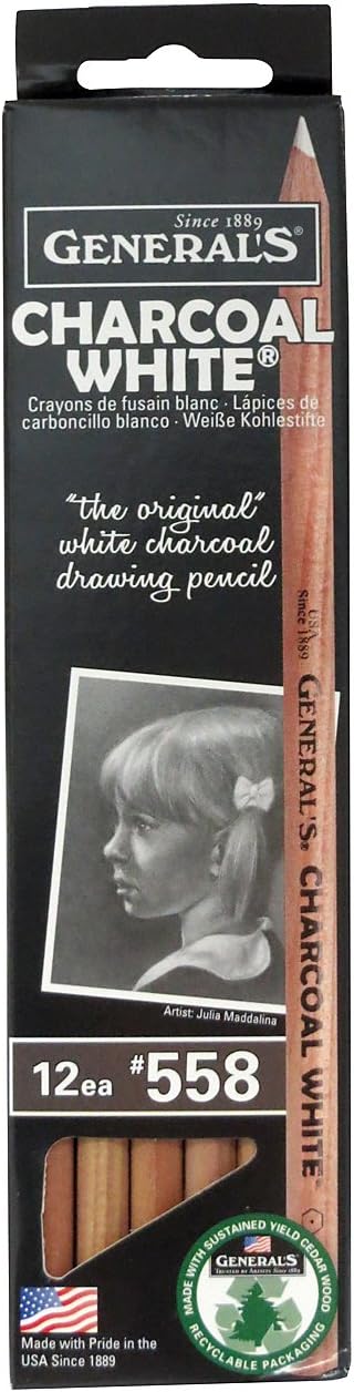 General's Charcoal White Pencils