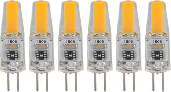 Mokernali 6 Pcs G4 Light Bulbs, 2W 110V Bi-Pin G4 LED Bulbs, Wall