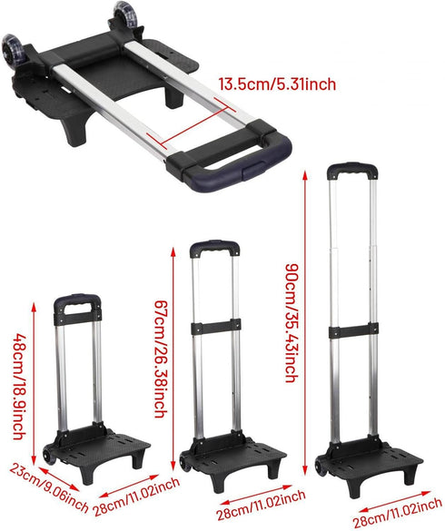 YsXoWiui Backpack Backpack (2 Hand Truck, Compact Portable Trolley, Luggage Cart, Foldable Wheeled Hand Trolley, Style