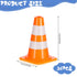 Tweruna 30 1" PCS Mini Traffic Cones, Mini Orange Cones Roadblock Signs, Small Construction Cone Orange Traffic Caution
