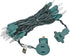 6.5 20 Bulbs Bulbs 4-Inch Novelty Lights Feet Vintage Short Mini Light String, Clear on Green Wire, Spacing Fairy