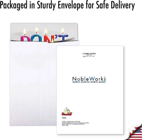 Jumbo Funny Birthday Greeting Card NobleWorks 8.5 x 11 Inch with Envelope for Men and Women (Not actual Candles) J9956