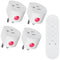 SURNICE Remote Control Outlet - 10A Wireless Light Switch for Household Appliances, 130 FT Range, 4 Outlets + 1 Remote