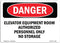 OSHA Danger Sign for Elevator Equipment Room - Aluminum Sign for Business and Construction Sites
