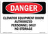 OSHA Danger Sign for Elevator Equipment Room - Aluminum Sign for Business and Construction Sites