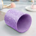 WAVEYU Large Pen Holder for Women, Glitter Makeup Brush Organizer Cup, Luxury Purple PU Leather
