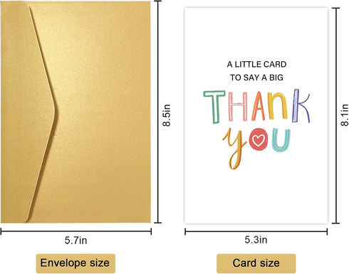 Obbyidk Funny Thank You Card for Women Men, Cute Thank You Card for Him Her, Appreciation Card for Teacher Friend Boss