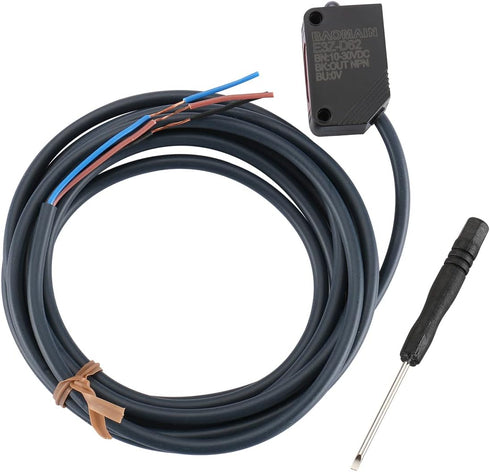 Baomain E3Z-D62 Diffuse Reflection Photoelectric Sensor Switch, NPN Output, 50-300mm, DC 10-30V for Machine Tools